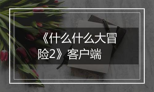 《什么什么大冒险2》客户端最新版