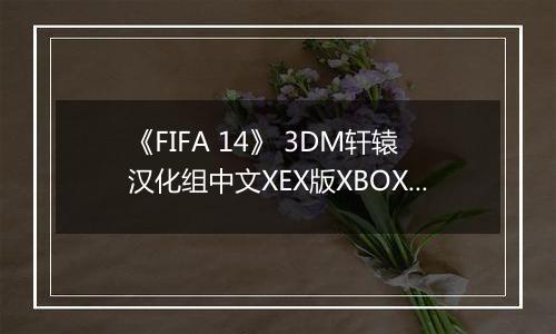 《FIFA 14》 3DM轩辕汉化组中文XEX版XBOX360版