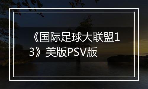 《国际足球大联盟13》美版PSV版