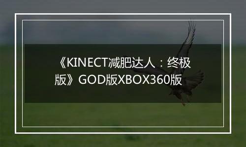 《KINECT减肥达人：终极版》GOD版XBOX360版