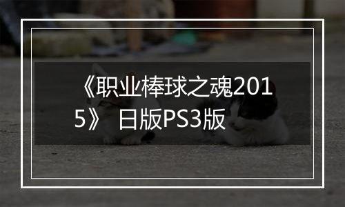 《职业棒球之魂2015》 日版PS3版