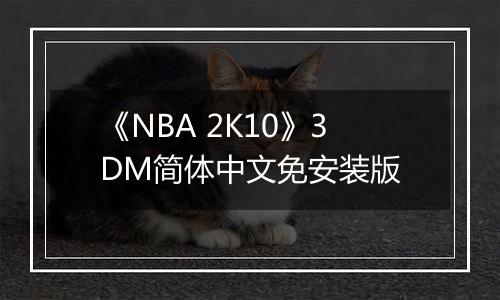 《NBA 2K10》3DM简体中文免安装版