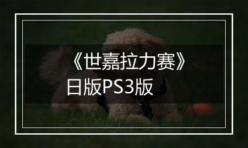 《世嘉拉力赛》日版PS3版