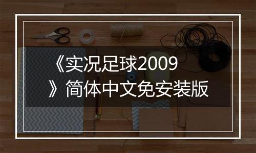 《实况足球2009》简体中文免安装版