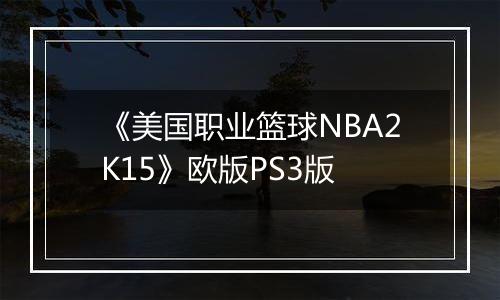 《美国职业篮球NBA2K15》欧版PS3版