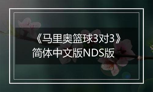 《马里奥篮球3对3》简体中文版NDS版