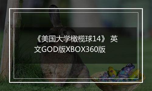 《美国大学橄榄球14》 英文GOD版XBOX360版