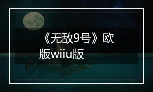 《无敌9号》欧版wiiu版