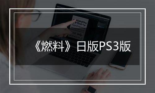 《燃料》日版PS3版