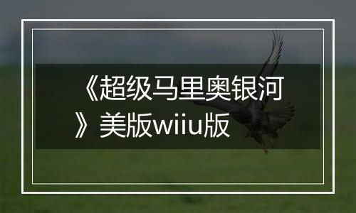 《超级马里奥银河》美版wiiu版