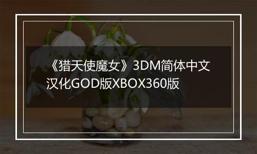 《猎天使魔女》3DM简体中文汉化GOD版XBOX360版