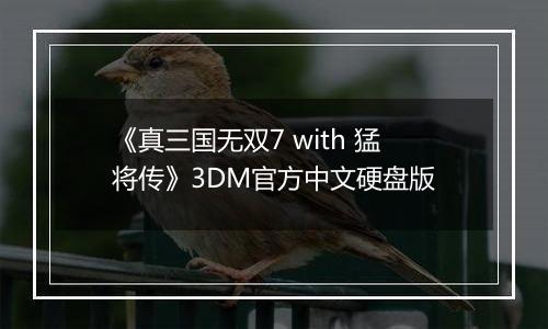 《真三国无双7 with 猛将传》3DM官方中文硬盘版