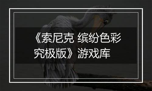 《索尼克 缤纷色彩 究极版》游戏库