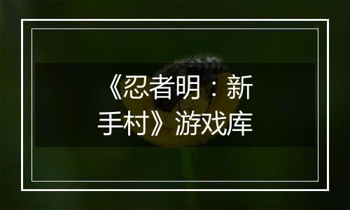 《忍者明：新手村》游戏库