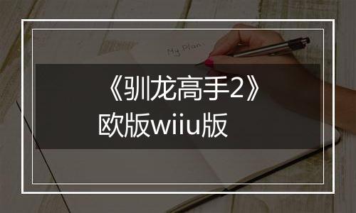 《驯龙高手2》欧版wiiu版