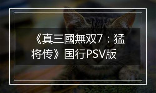 《真三國無双7：猛将传》国行PSV版