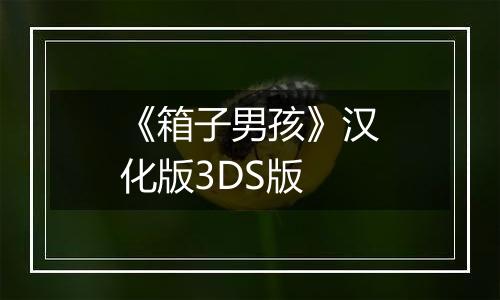 《箱子男孩》汉化版3DS版
