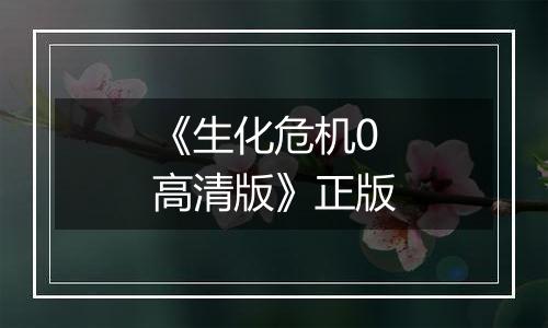 《生化危机0高清版》正版