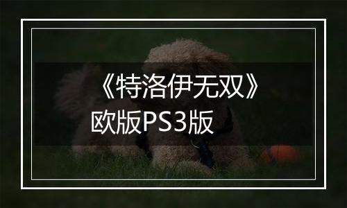 《特洛伊无双》欧版PS3版