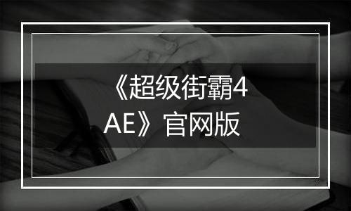 《超级街霸4AE》官网版