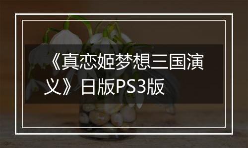 《真恋姬梦想三国演义》日版PS3版