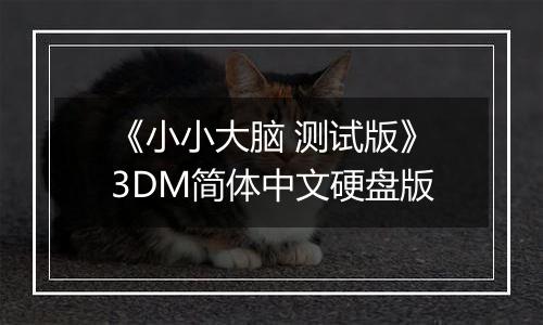 《小小大脑 测试版》3DM简体中文硬盘版最新版