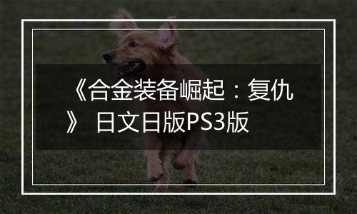 《合金装备崛起：复仇》 日文日版PS3版