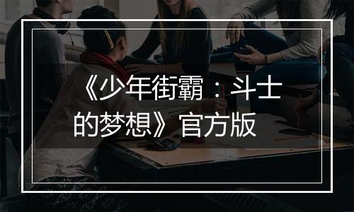 《少年街霸:斗士的梦想》官方版