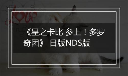 《星之卡比 参上！多罗奇团》 日版NDS版最新版