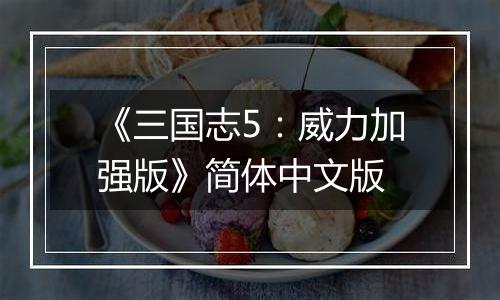 《三国志5：威力加强版》简体中文版