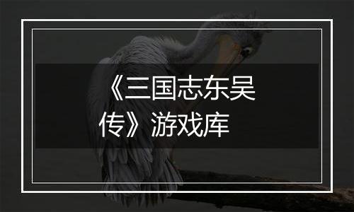 《三国志东吴传》游戏库