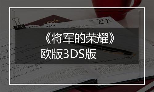 《将军的荣耀》欧版3DS版