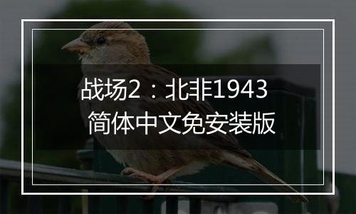 战场2：北非1943 简体中文免安装版