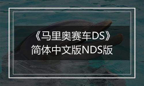 《马里奥赛车DS》简体中文版NDS版