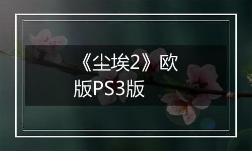 《尘埃2》欧版PS3版