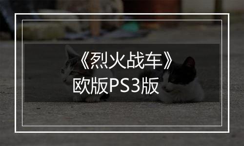 《烈火战车》欧版PS3版最新版