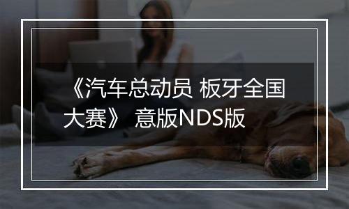 《汽车总动员 板牙全国大赛》 意版NDS版最新版