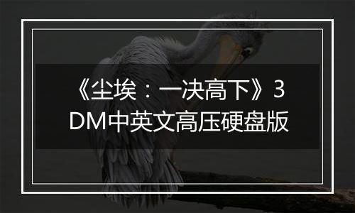 《尘埃:一决高下》3DM中英文高压硬盘版最新版