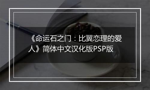 《命运石之门：比翼恋理的爱人》简体中文汉化版PSP版
