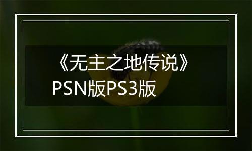 《无主之地传说》 PSN版PS3版