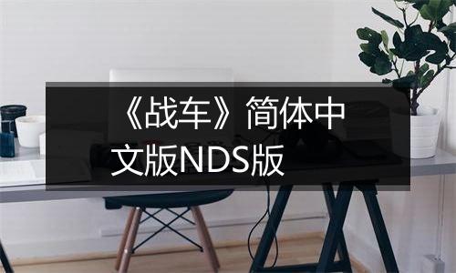 《战车》简体中文版NDS版