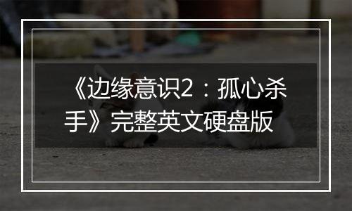 《边缘意识2:孤心杀手》完整英文硬盘版