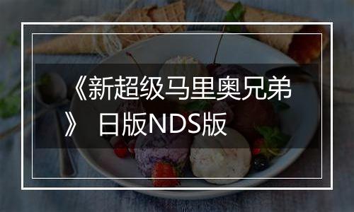 《新超级马里奥兄弟》 日版NDS版