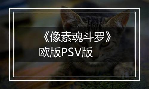 《像素魂斗罗》欧版PSV版