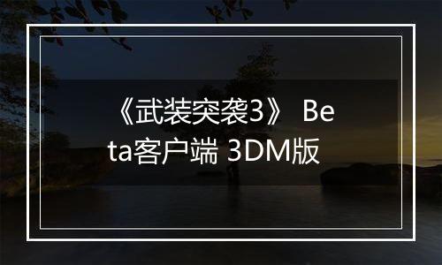 《武装突袭3》 Beta客户端 3DM版最新版
