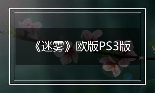《迷雾》欧版PS3版