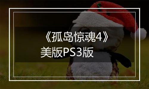 《孤岛惊魂4》美版PS3版