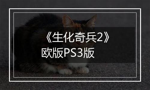 《生化奇兵2》欧版PS3版