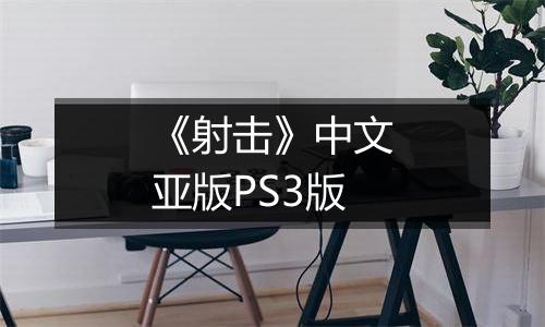 《射击》中文亚版PS3版