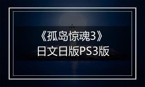 《孤岛惊魂3》 日文日版PS3版